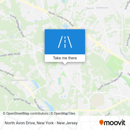 North Avon Drive map