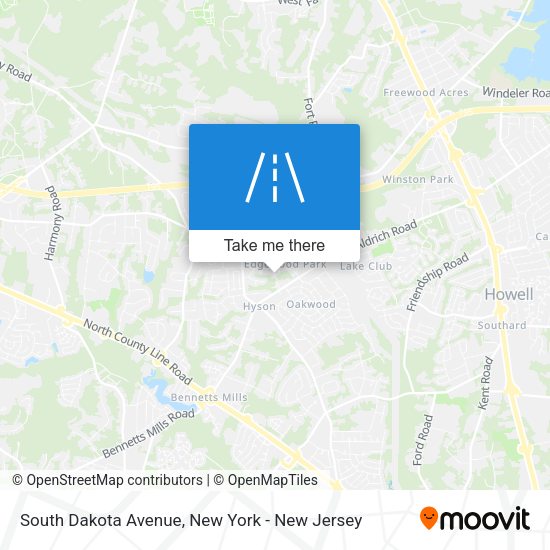 Mapa de South Dakota Avenue