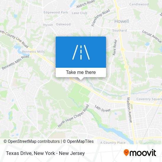 Mapa de Texas Drive