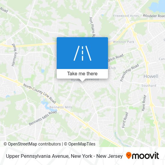 Mapa de Upper Pennsylvania Avenue
