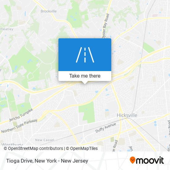 Tioga Drive map