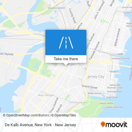 De Kalb Avenue map