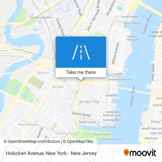 Mapa de Hoboken Avenue