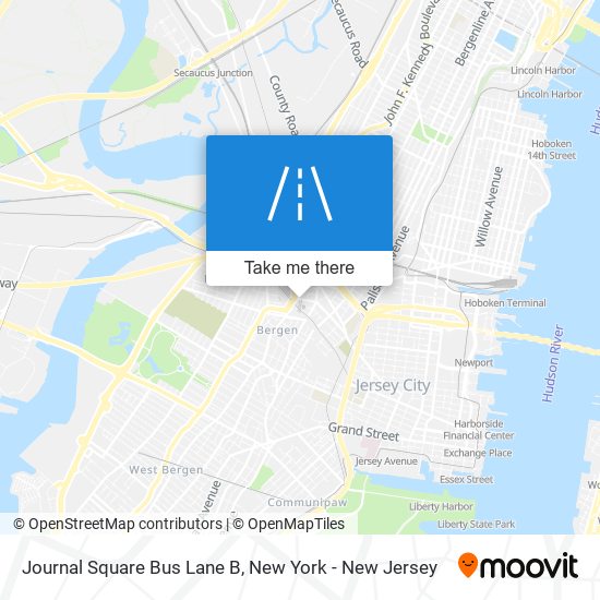 Mapa de Journal Square Bus Lane B