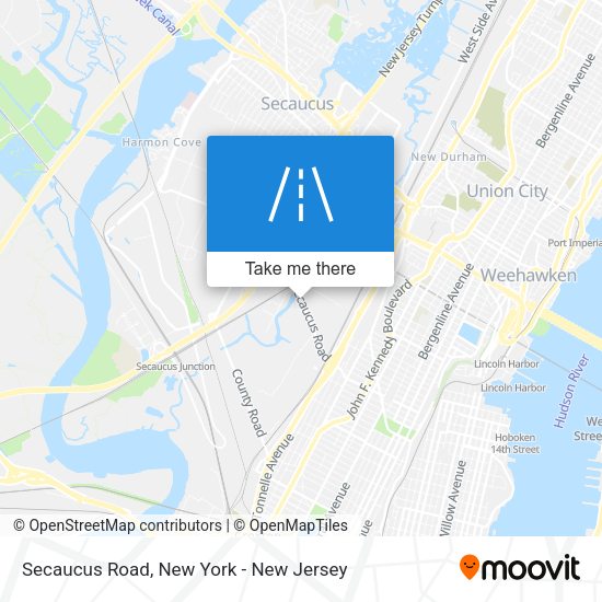 Secaucus Road map