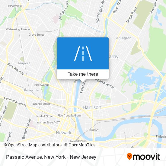 Mapa de Passaic Avenue