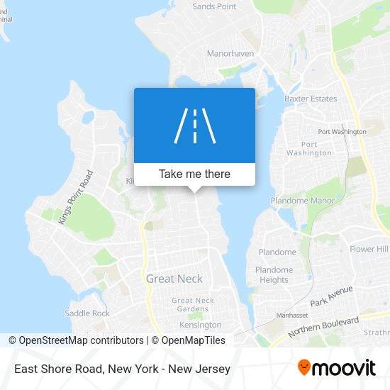 Mapa de East Shore Road