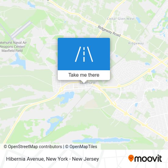 Mapa de Hibernia Avenue