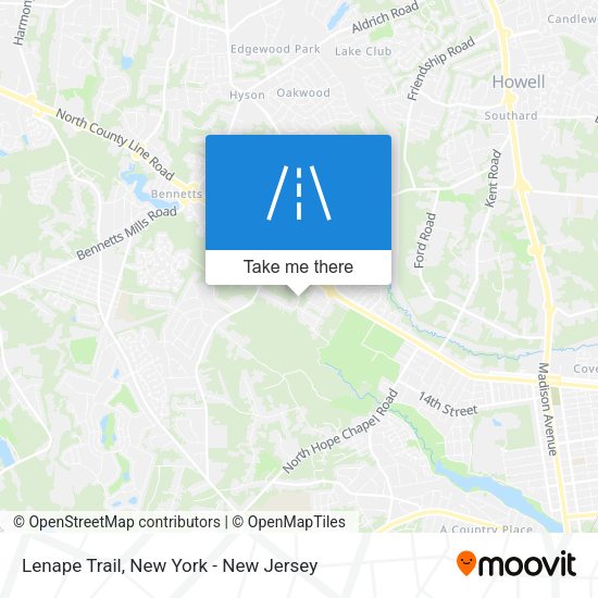 Mapa de Lenape Trail