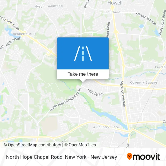 North Hope Chapel Road map