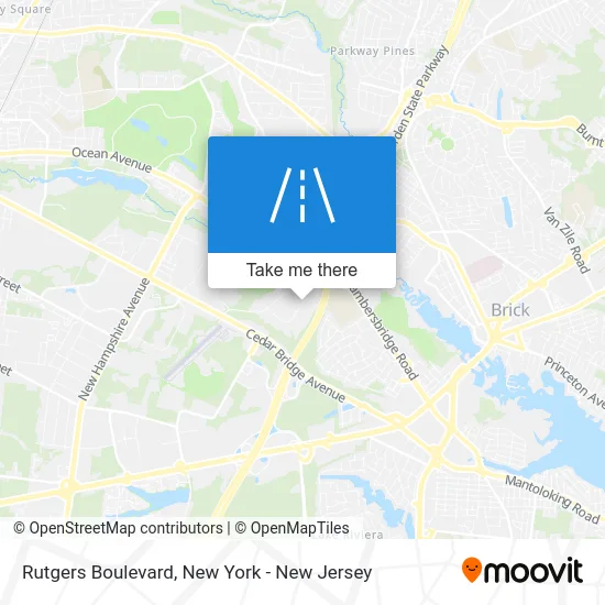 Rutgers Boulevard map