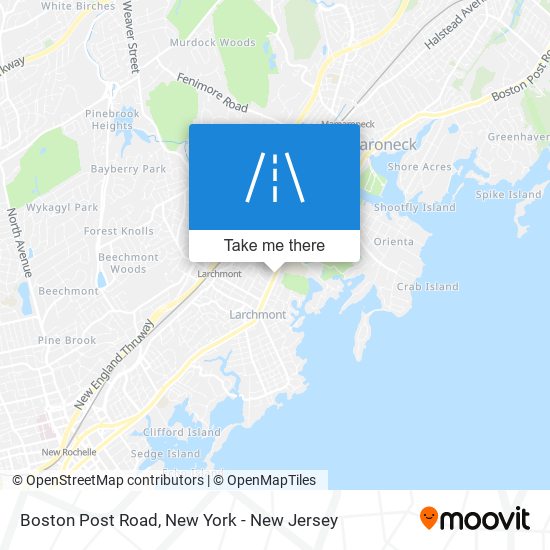 Boston Post Road map