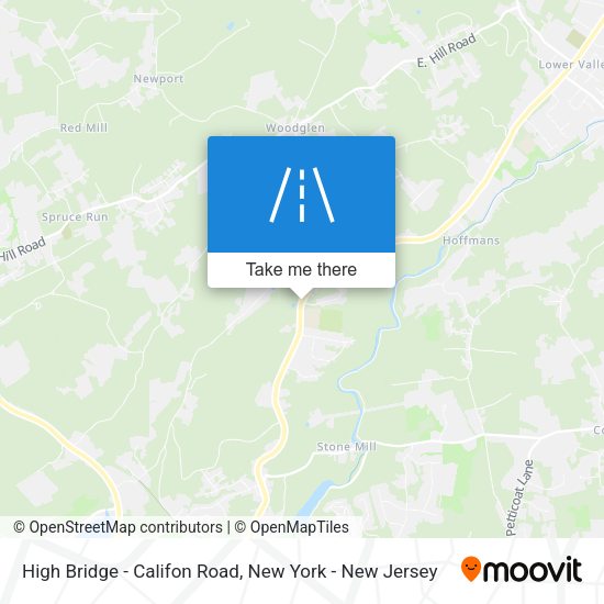 High Bridge - Califon Road map