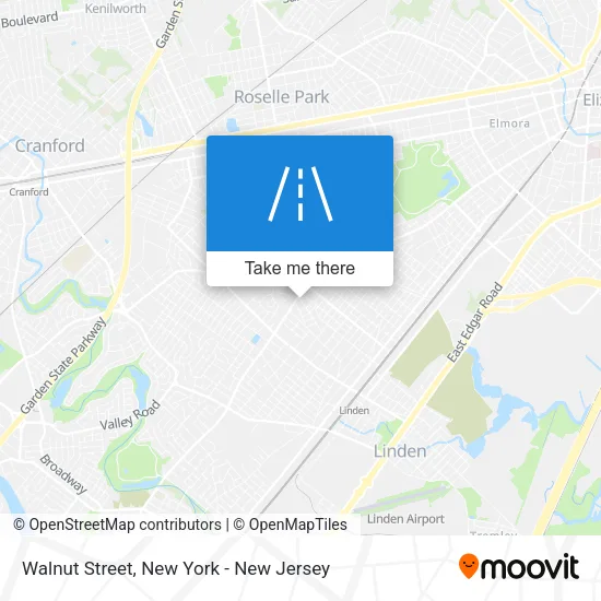 Walnut Street map