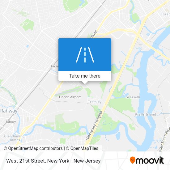 Mapa de West 21st Street