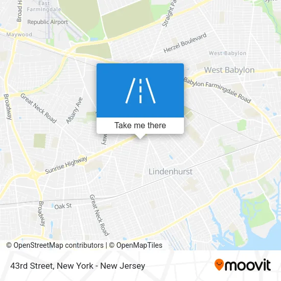 43rd Street map