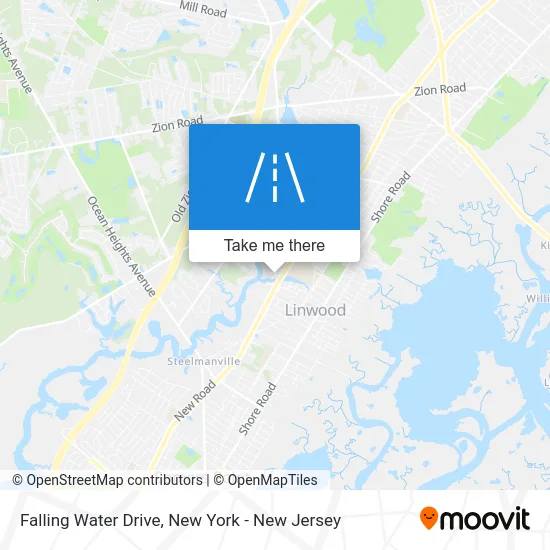 Falling Water Drive map