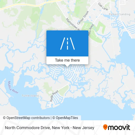 North Commodore Drive map
