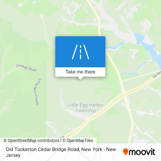 Old Tuckerton Cedar Bridge Road map