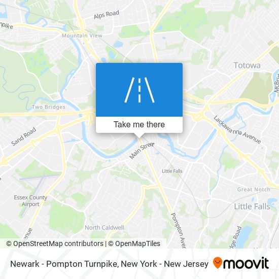 Newark - Pompton Turnpike map