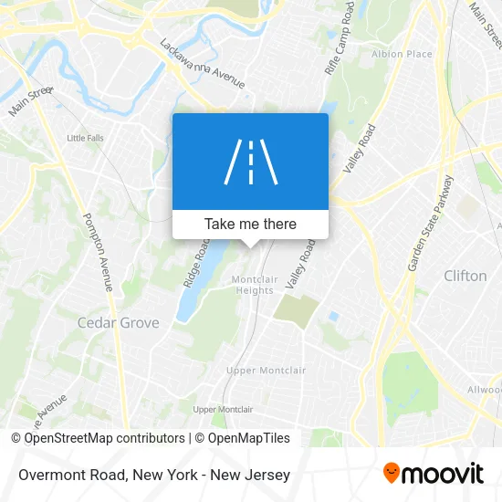 Overmont Road map