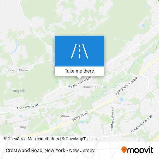 Crestwood Road map