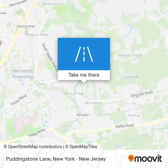 Puddingstone Lane map