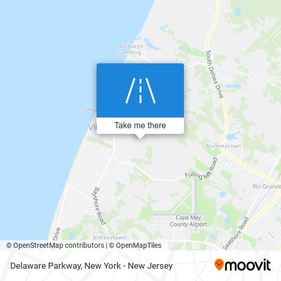 Delaware Parkway map