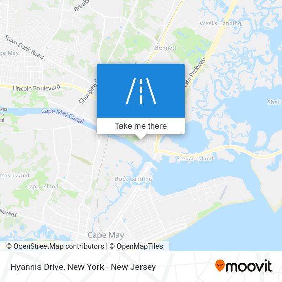 Hyannis Drive map