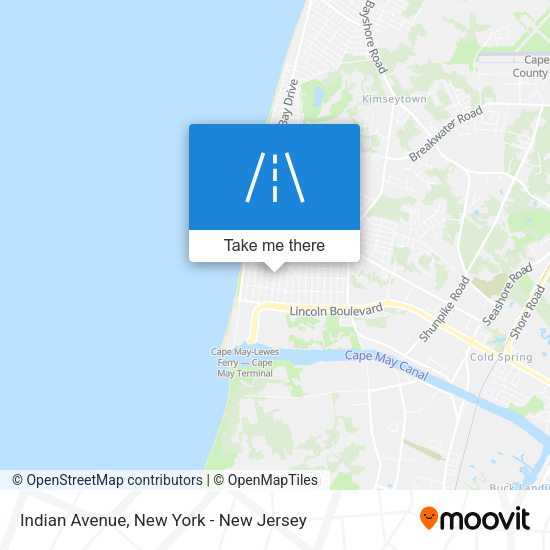 Mapa de Indian Avenue