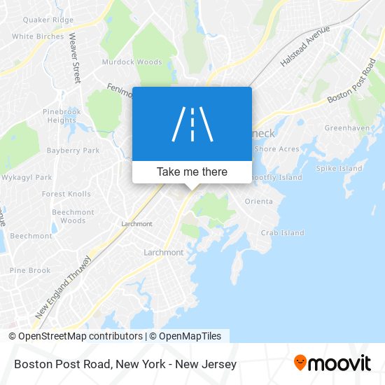 Boston Post Road map