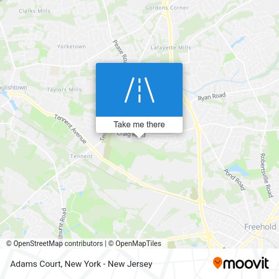 Mapa de Adams Court