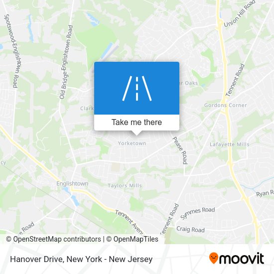 Mapa de Hanover Drive