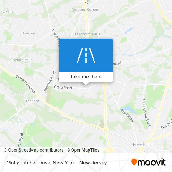 Molly Pitcher Drive map