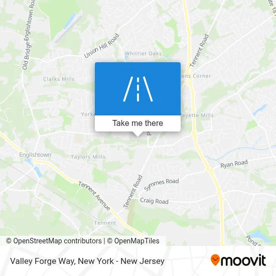 Valley Forge Way map