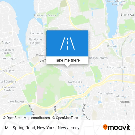 Mill Spring Road map