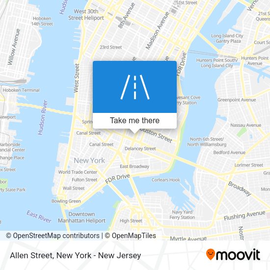 Mapa de Allen Street