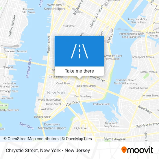 Chrystie Street map