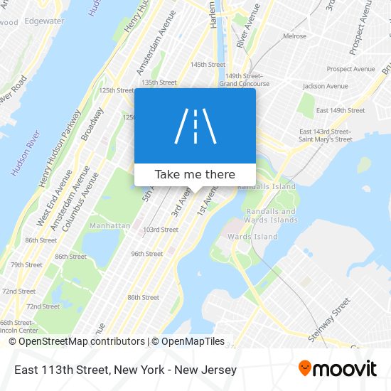 East 113th Street map