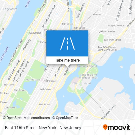 Mapa de East 116th Street
