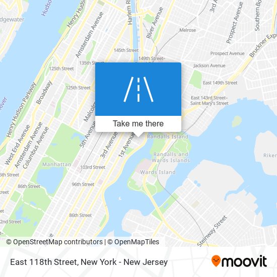 East 118th Street map