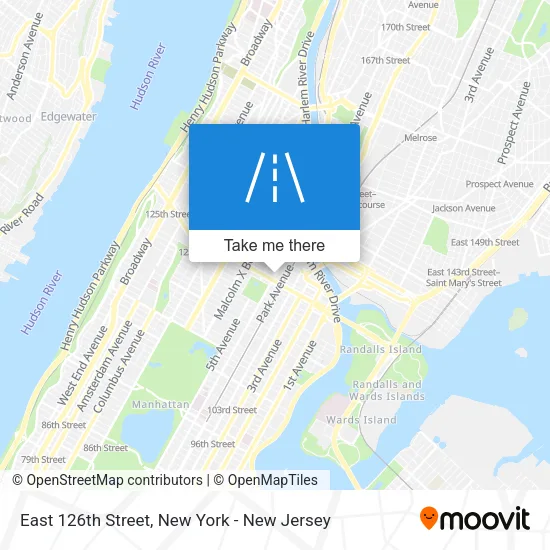 East 126th Street map