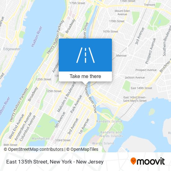 Mapa de East 135th Street