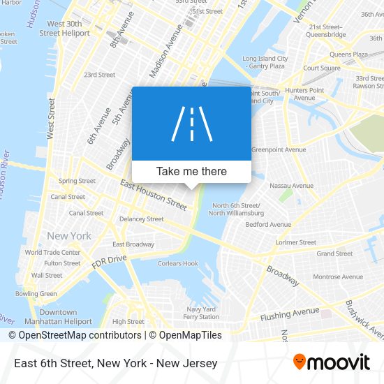 East 6th Street map