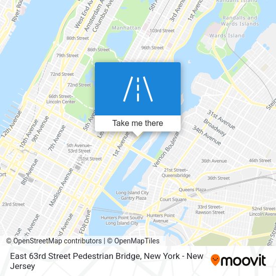 Mapa de East 63rd Street Pedestrian Bridge