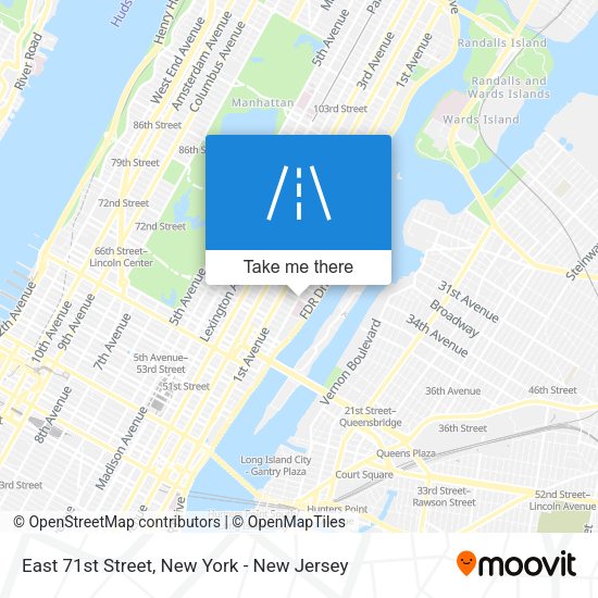 East 71st Street map