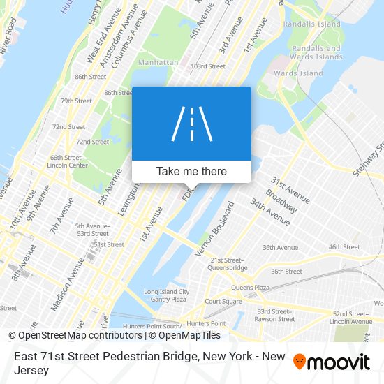 Mapa de East 71st Street Pedestrian Bridge
