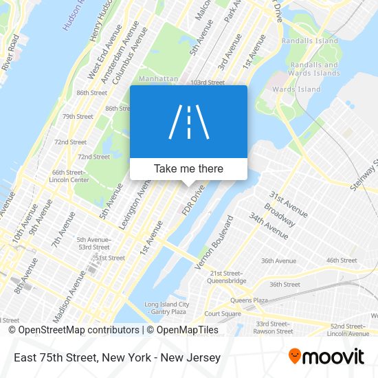 Mapa de East 75th Street