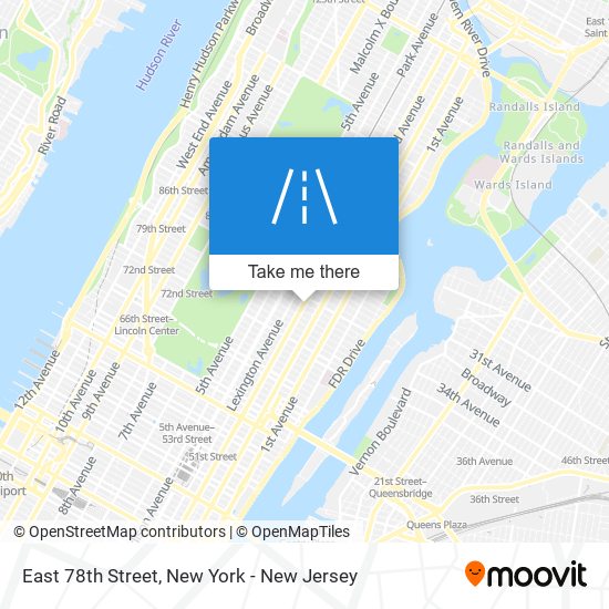 East 78th Street map