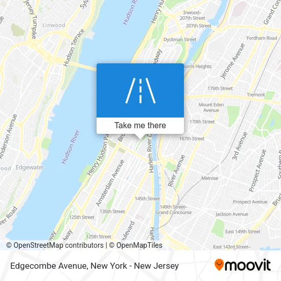 Edgecombe Avenue map